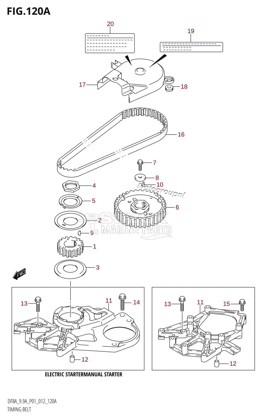 TIMING BELT (DF8A:P01)