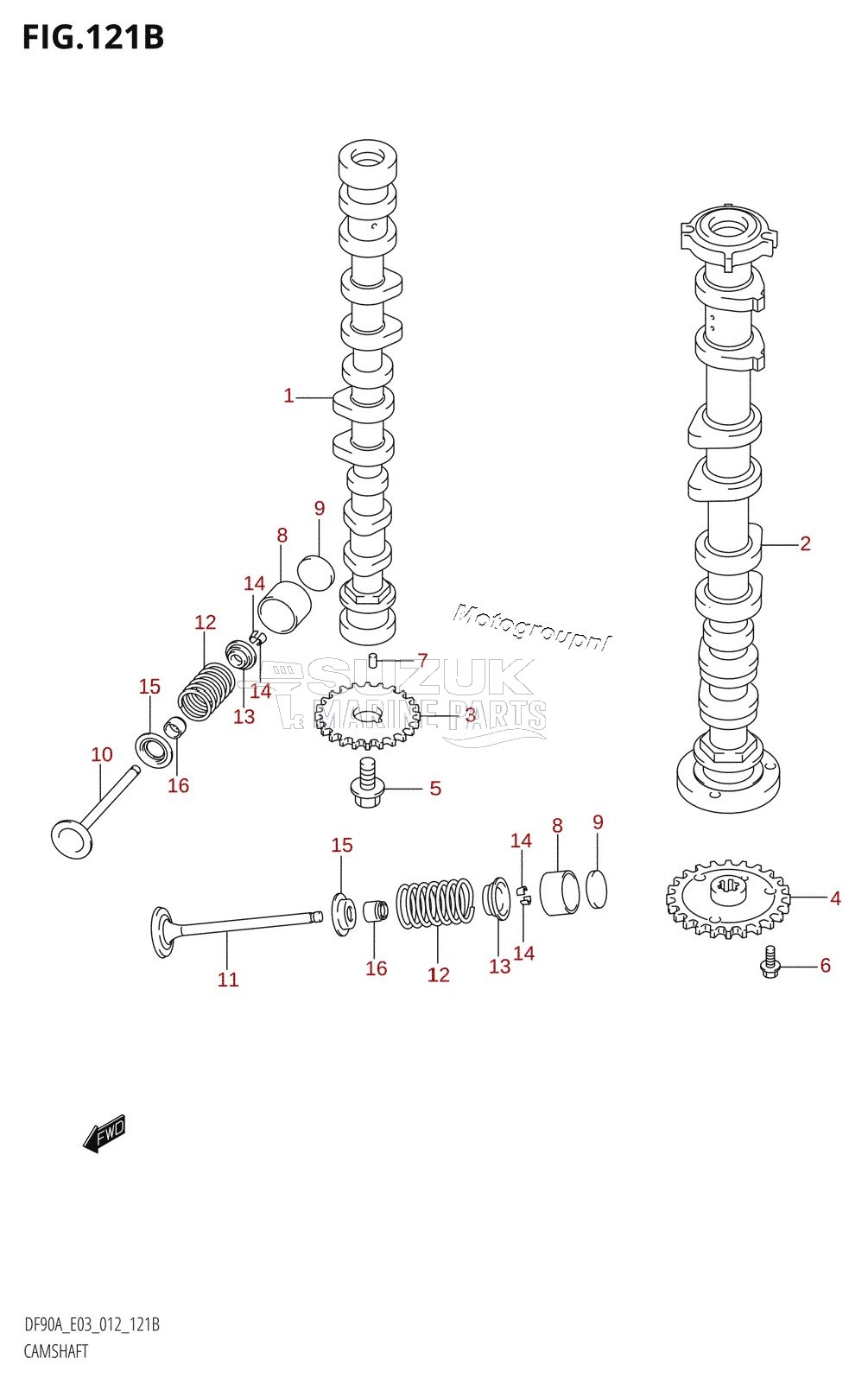 CAMSHAFT (DF80A:E03)