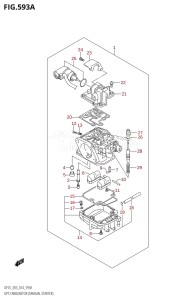 DF25 From 02503F-410001 (E03)  2014 drawing OPT:CARBURETOR (MANUAL STARTER) (DF25:E03:M-STARTER)