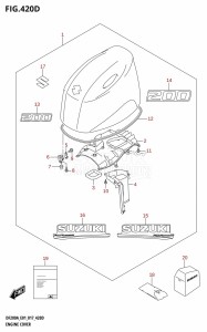 DF200AZ From 20003Z-710001 (E01 E40)  2017 drawing ENGINE COVER (DF200AT:E40)