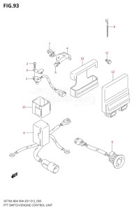 07003F-210001 (2012) 70hp E01 E40-Gen. Export 1 - Costa Rica (DF70A  DF70AT / DF70ATH  DF70ATH) DF70A drawing PTT SWITCH / ENGINE CONTROL UNIT (DF80A E01)