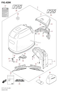 DF175ZG From 17502Z-410001 (E01 E40)  2014 drawing ENGINE COVER ((DF175T,DF175Z):E01)