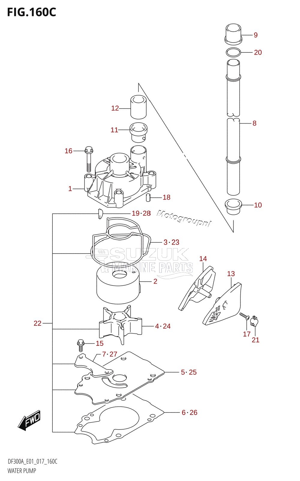 WATER PUMP (DF250A:E01)