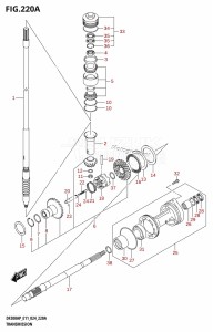 DF200AP From 20003P-440001 (E11 - E40)  2024 drawing TRANSMISSION