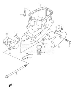 DF140 From 14001F-371001 (E40)  2003 drawing DRIVE SHAFT HOUSING