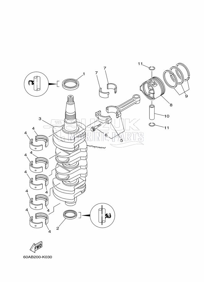 CRANKSHAFT--PISTON