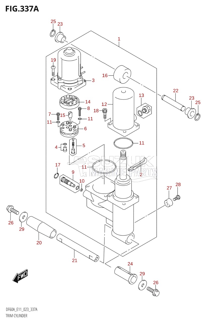 TRIM CYLINDER ((DF40A,DF40ATH,DF50A,DF50ATH):(020,021))