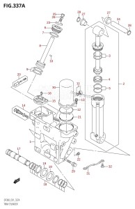 DF300Z From 30002Z-110001 (E01 E40)  2011 drawing TRIM CYLINDER