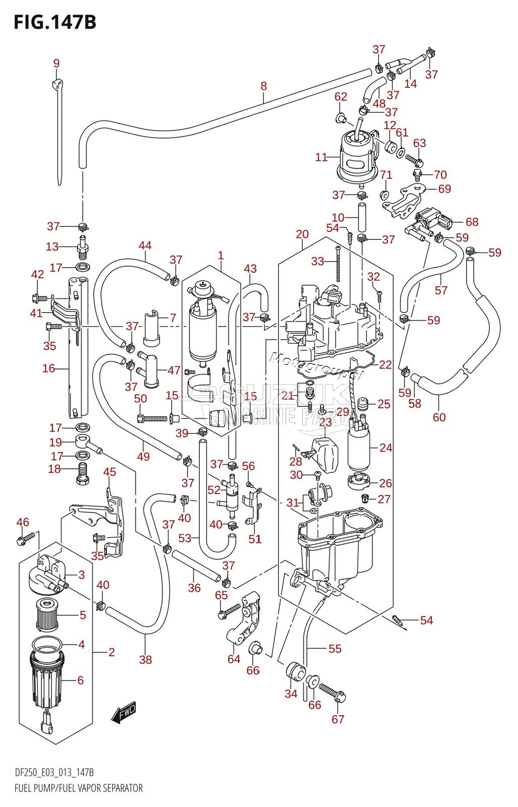 FUEL PUMP /​ FUEL VAPOR SEPARATOR (DF200Z:E03)