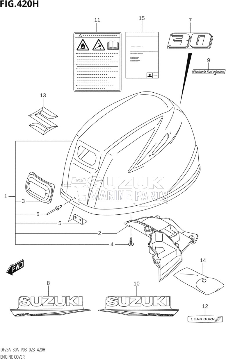 ENGINE COVER (021:(DF30AT,DF30ATH))