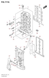 DF90A From 09003F-140001 (E11 E40)  2021 drawing CYLINDER HEAD (DF70A,DF70ATH,DF80A,DF90A,DF90ATH)