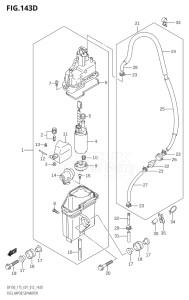 15002Z-210001 (2012) 150hp E01 E40-Gen. Export 1 - Costa Rica (DF150Z) DF150Z drawing FUEL VAPOR SEPARATOR (DF150Z:E40)