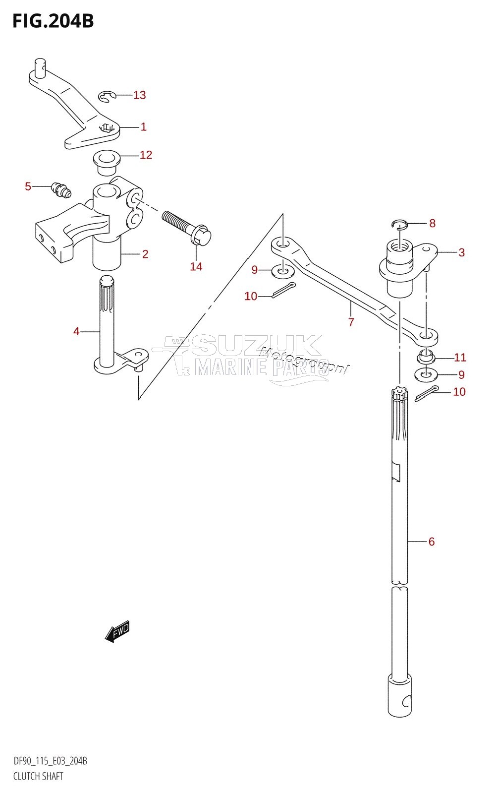 CLUTCH SHAFT (K3,K4,K5,K6)