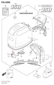 DF175T From 17502F-610001 (E01 E40)  2016 drawing ENGINE COVER (DF150TG:E40,DF150ZG:E40)