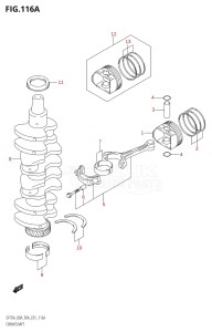 09003F-010001 (2010) 90hp E01 E40-Gen. Export 1 - Costa Rica (DF90ATHK10  DF90ATK10  DF90AWTHK10  DF90AWTK10) DF90A drawing CRANKSHAFT