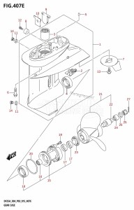 DF30A From 03003F-510001 (P03)  2015 drawing GEAR CASE (DF25AQ:P03)