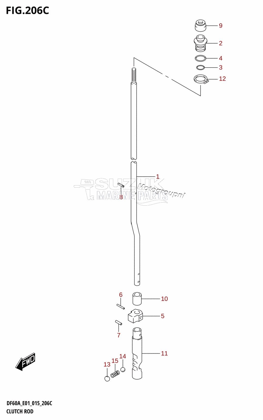 CLUTCH ROD (DF40ATH:E01)