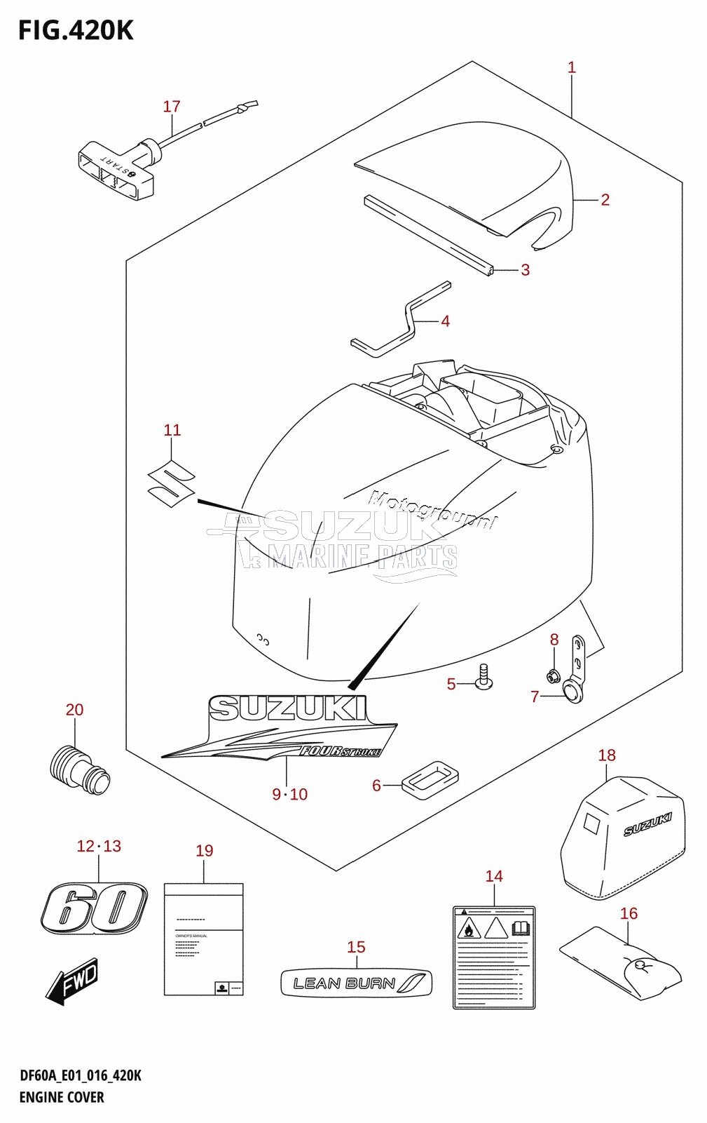 ENGINE COVER (DF60AQH:E40)