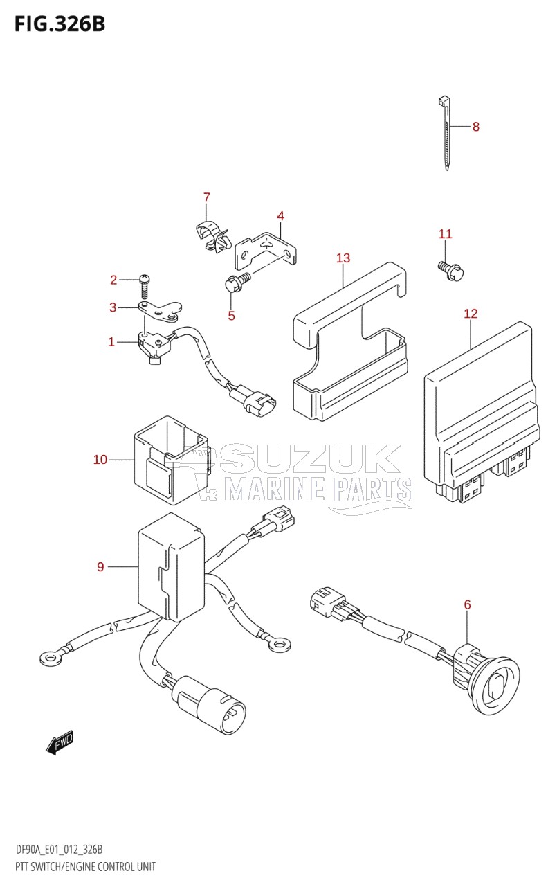 PTT SWITCH / ENGINE CONTROL UNIT (DF70A:E40)