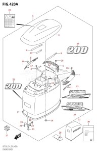 DF250 From 25003F-610001 (E01 E40)  2016 drawing ENGINE COVER (DF200T:E01,DF200Z:E01)