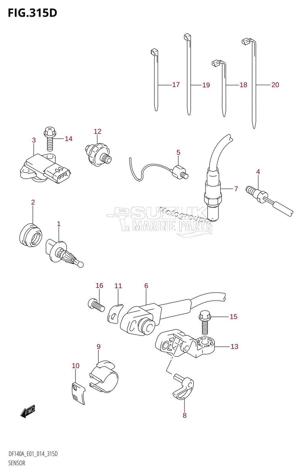 SENSOR (DF115AT:E40)