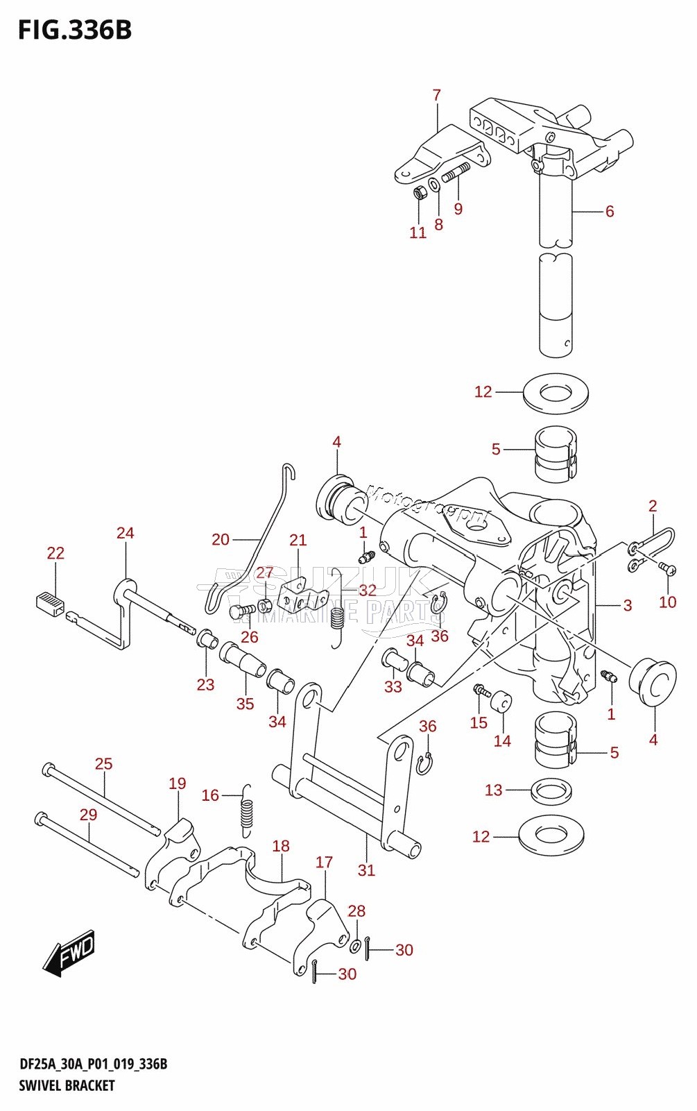 SWIVEL BRACKET (DF25AR,DF30AR)