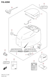 04003F-710001 (2017) 40hp E01-Gen. Export 1 (DF40A  DF40AQH  DF40ATH) DF40A drawing ENGINE COVER (DF60ATH:E40)