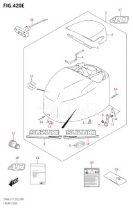 05003F-340001 (2023) 50hp E01-Gen. Export 1 (DF50AT  DF50ATH) DF50A drawing ENGINE COVER ((DF40AST,DF40ASVT):E34:020)