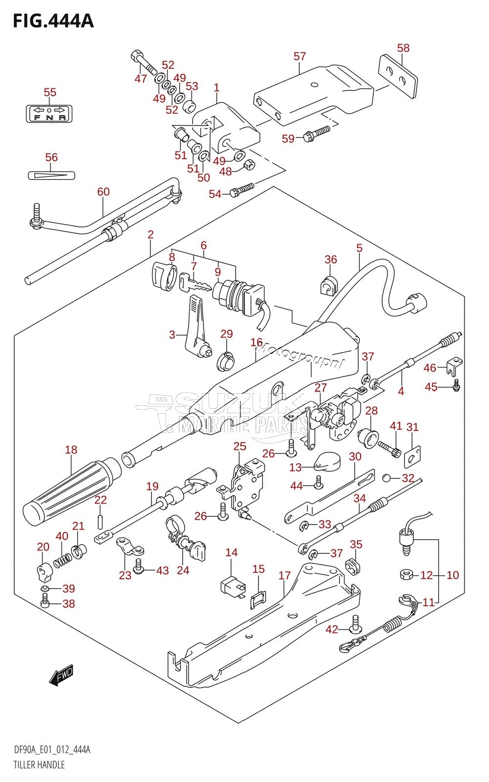 TILLER HANDLE (DF70ATH:E01)