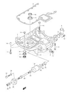 Outboard DF 90 drawing Engine Holder (S/N 680685 & Older)