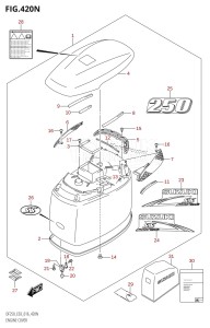 DF200 From 20002F-610001 (E03)  2016 drawing ENGINE COVER (DF250ST:E03)