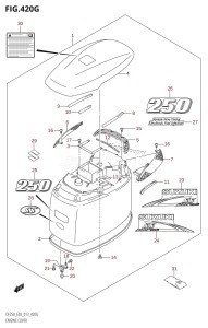 DF250ST From 25004F-310001 (E03)  2013 drawing ENGINE COVER (DF250ST:E03)