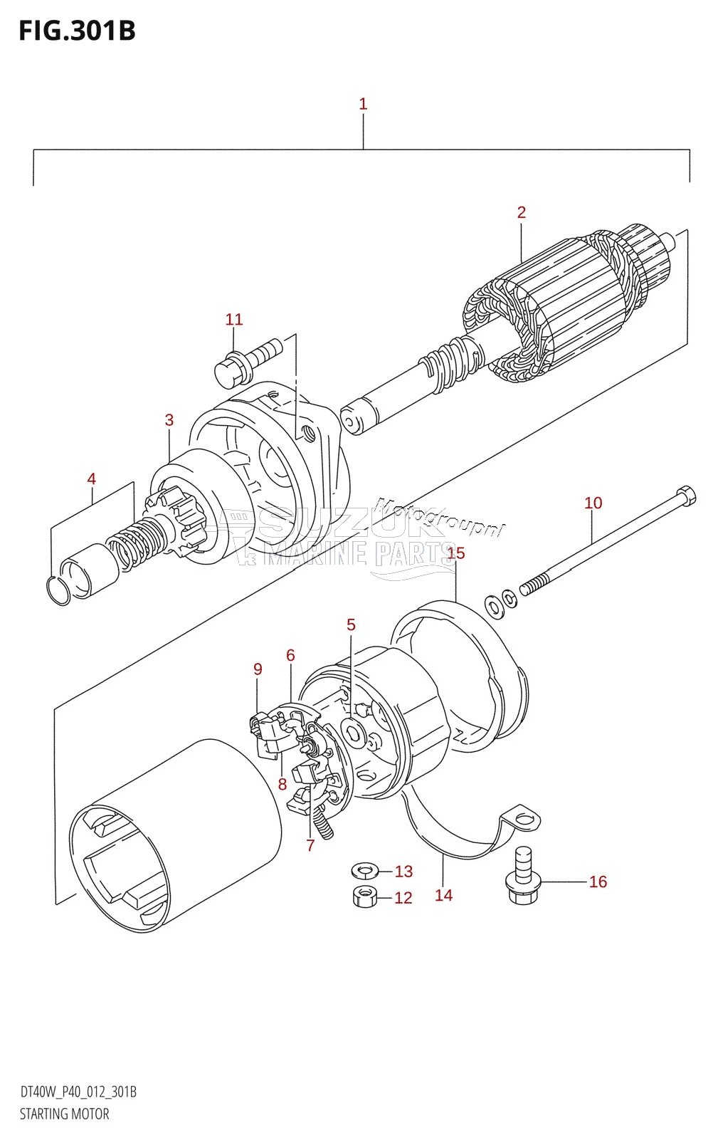 STARTING MOTOR (DT40WR:P40)