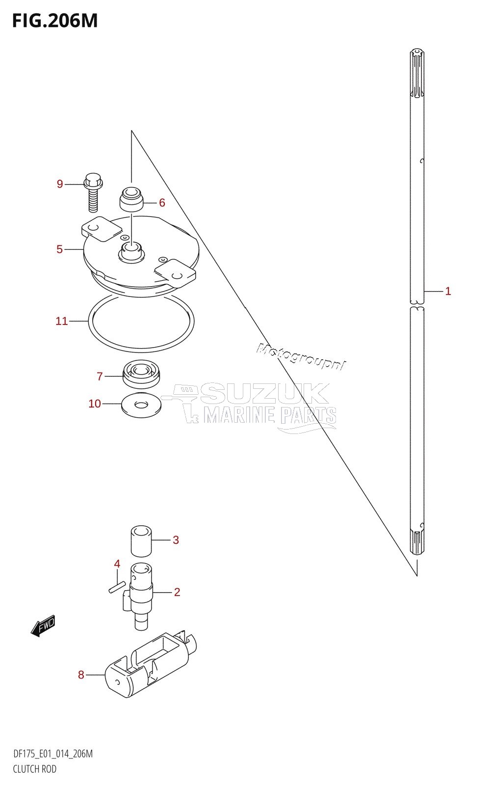 CLUTCH ROD (DF175TG:E40)