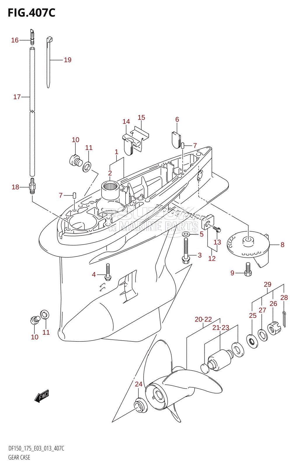 GEAR CASE (DF175T:E03)