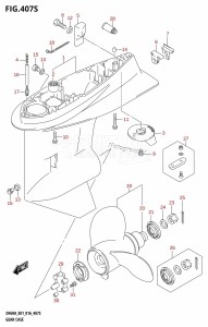 DF40A From 04003F-610001 (E01 E34)  2016 drawing GEAR CASE (DF60AVT:E40)