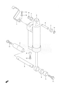 Outboard DF 25 V-Twin drawing Gas Cylinder Gas Assist Tilt