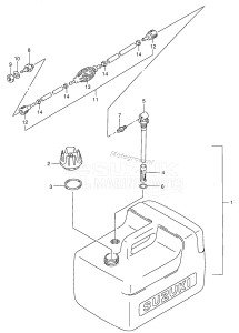 DF9.9 From 00991F-030001 ()  2000 drawing FUEL TANK (RESIN)