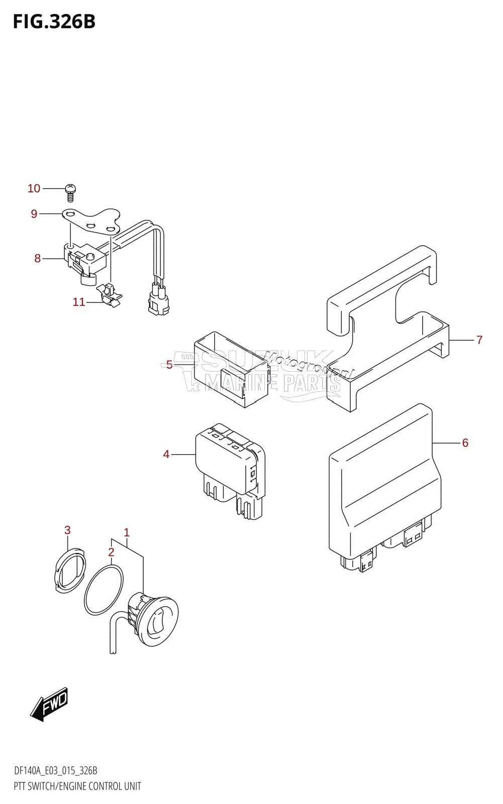 PTT SWITCH /​ ENGINE CONTROL UNIT (DF115AT:E03)