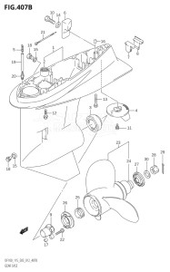 10002F-210001 (2012) 100hp E03-USA (DF100T) DF100 drawing GEAR CASE (DF115T:E03)