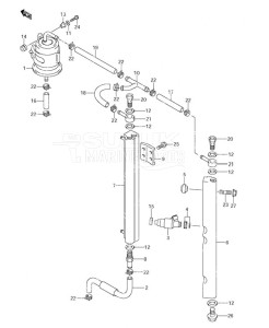 DF 90 drawing Fuel Injector (S/N 151862 & Newer)