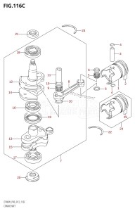 DT40 From 04005-310001 ()  2013 drawing CRANKSHAFT (DT40WR:P40)