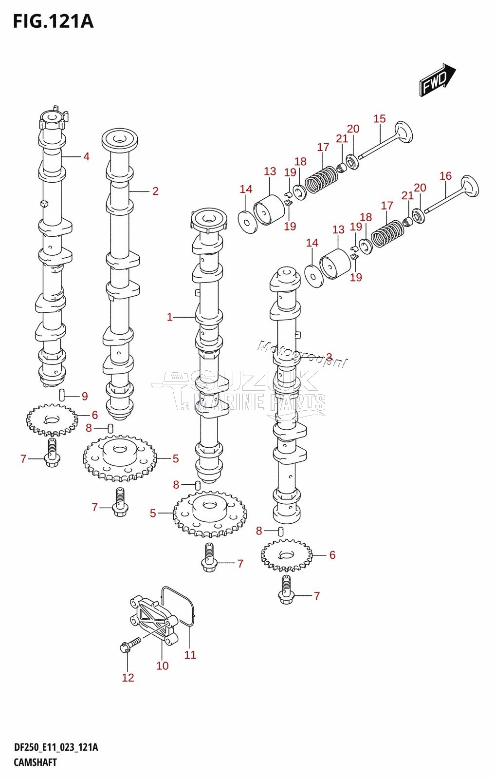 CAMSHAFT ((DF200T,DF200Z):(020,021))