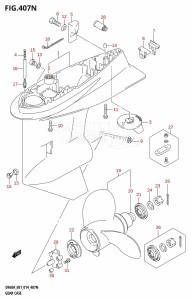 DF60A From 06003F-410001 (E01 E40)  2014 drawing GEAR CASE (DF50AVT:E01)