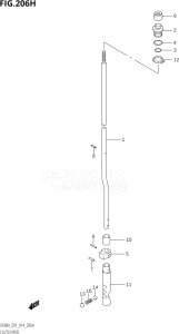 06002F-410001 (2014) 60hp E01 E40-Gen. Export 1 - Costa Rica (DF60A  DF60AQH  DF60ATH) DF60A drawing CLUTCH ROD (DF60A:E40)