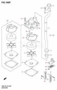 DF40A From 04004F-410001 (E34-Italy)  2014 drawing WATER PUMP (DF50AVTH:E01)