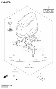 DF175AT From 17503F-440001 (E11 - E40)  2024 drawing ENGINE COVER (DF150AS)