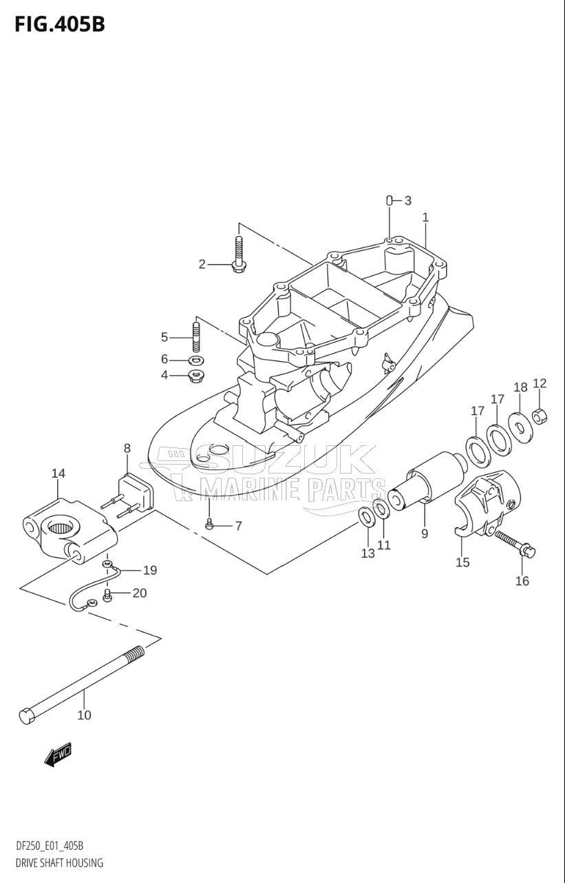 DRIVE SHAFT HOUSING (L-TRANSOM)