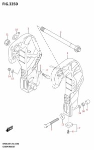 DF40A From 04003F-210001 (E01)  2012 drawing CLAMP BRACKET (DF50A:E01)