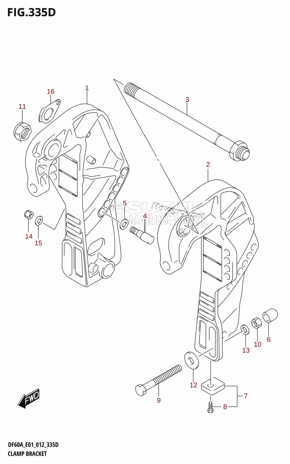 CLAMP BRACKET (DF50A:E01)